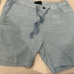 John Varvatos Light Blue Flat Front Shorts